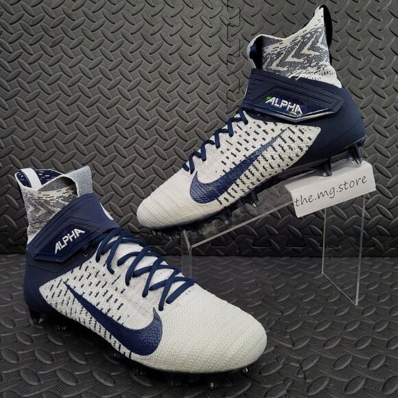 Nike Alpha Menace Elite 2 White/Navy Football Cleat Men's Sz 11 BV2077 101 NWOB - Picture 1 of 7